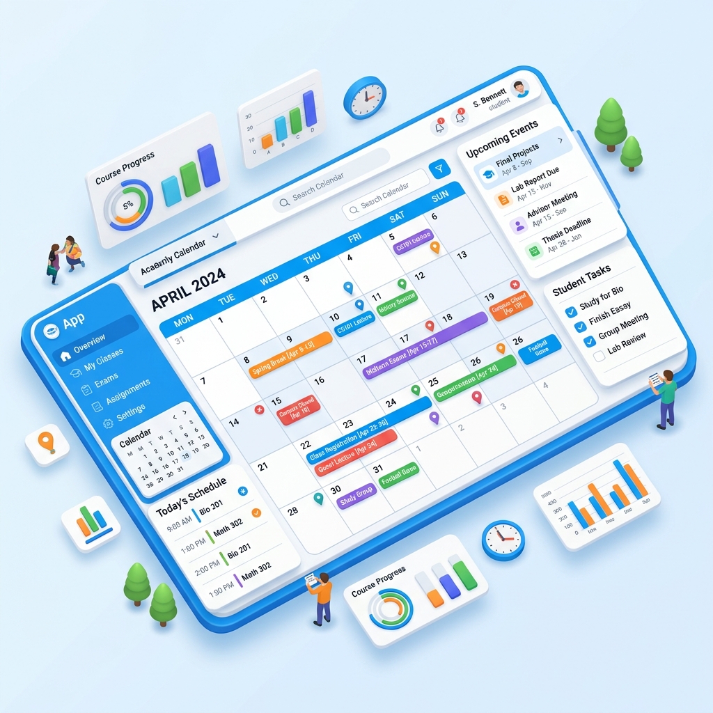 RexoCampus Academic Calendar Module Interface