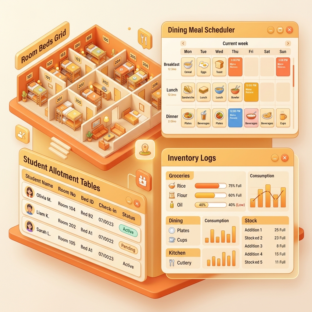 RexoCampus Hostel & Mess Management Module Interface